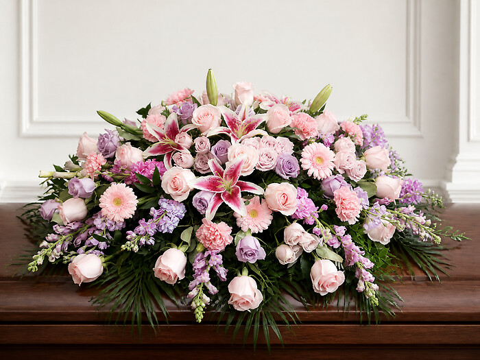 Pink and Lavender Casket Spray