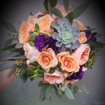 Peach Coral Bouquet