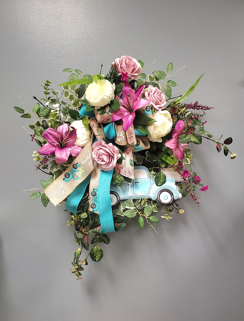Think Spring Wreath arranged by a florist in Lexington, KY Bella