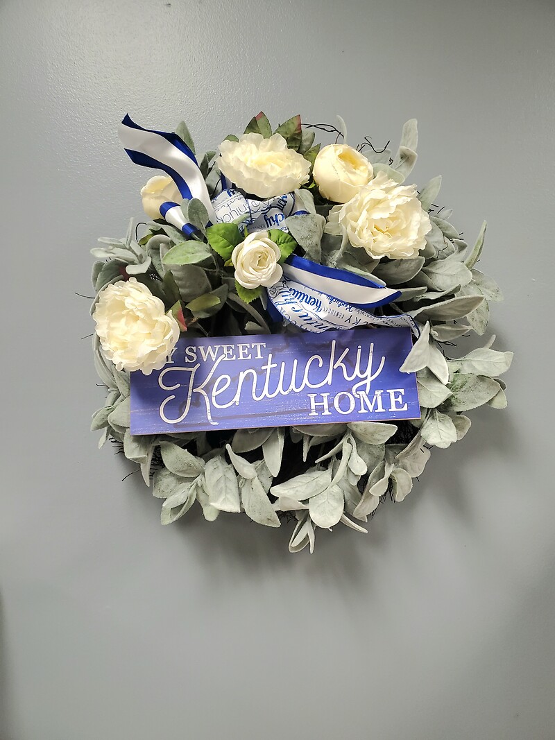 Kentucky Wreath arranged by a florist in Lexington, KY Bella Blooms