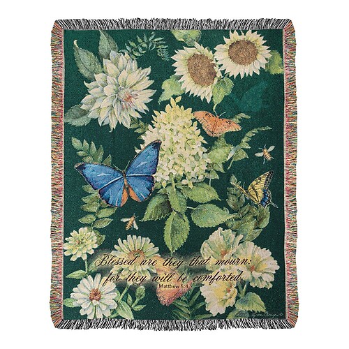 Flutter &amp; Flowers Throw