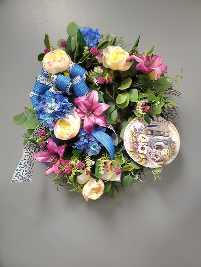 Spring Flower Truck Wreath