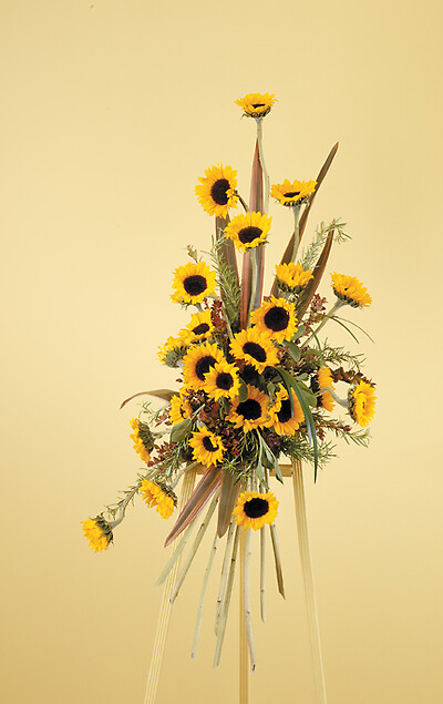 Sunflower Rememberance Standing Spray