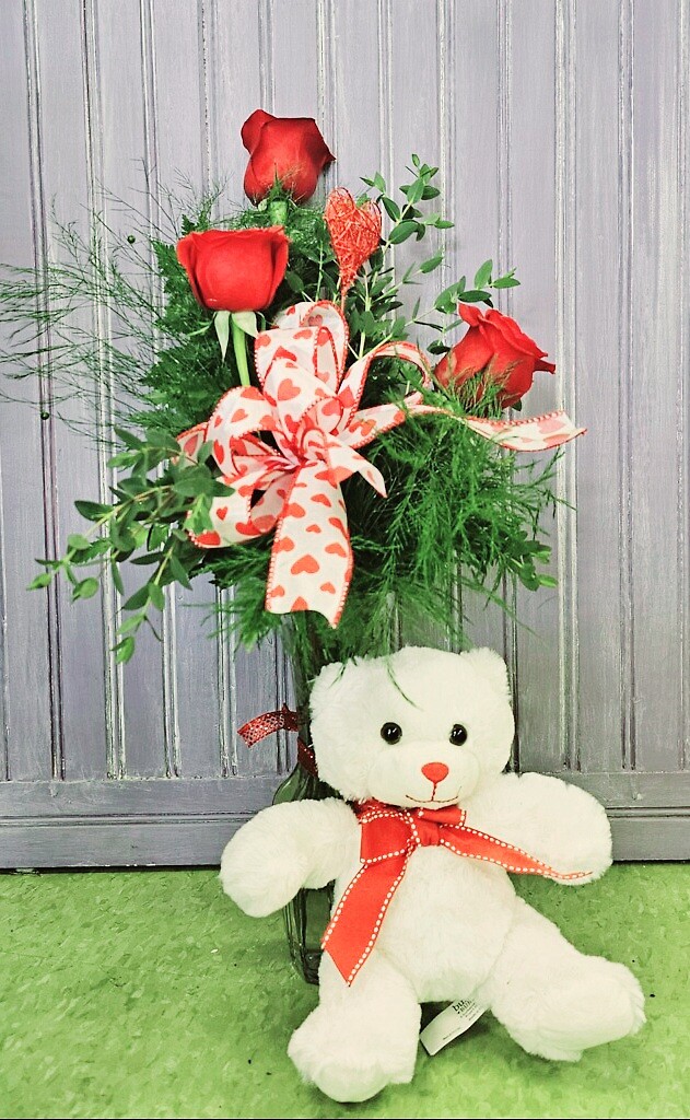 Bear and Blooms arranged by a florist in Lexington, KY Bella Blooms